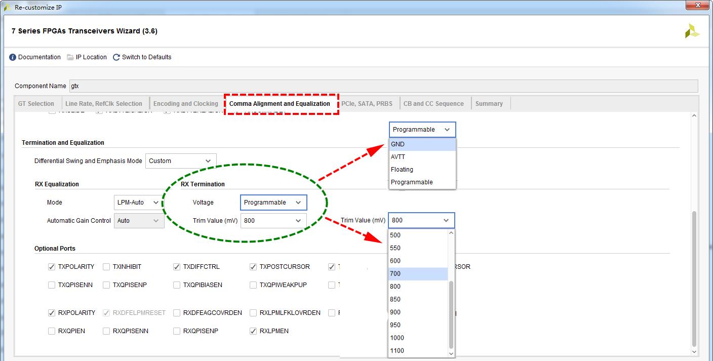 7系列FPGA收发器RX结构_FPGA技术_RX模拟前端特性